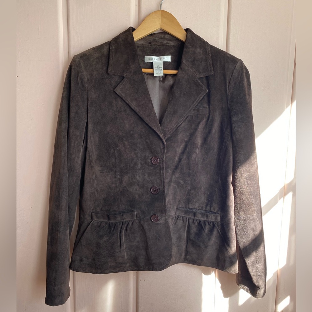 Pursuits ltd. Brown Suede Women's Jacket Sz medium